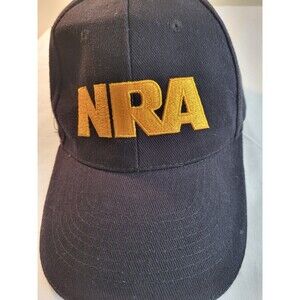 NRA Baseball Cap, unbranded, Black, Yellow Letters, EUC, No Signs Of Wear